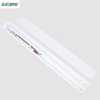 Luminaria LED Comercial IP65 de 2FT/4FT, Tipo Batten, Montaje en Superficie, Iluminación Lineal con CRI 80, 5000K Luz de Día, Carcasa de Hierro, Regulable