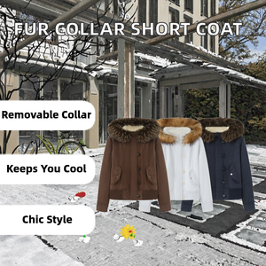 Chaqueta Casual Corta Desmontable y Transpirable con Cuello Vuelto para Otoño-Invierno, Ropa de Mujer, Moderna y Versátil, Acolchada de Algodón - Product Image 2