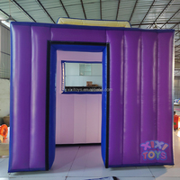 Cabine de DJ gonflable à éclairage LED personnalisée pour les boîtes de nuit et les fêtes type tente Radio Cabine de DJ Studio Salle Cube