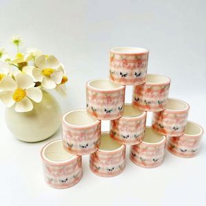 Cintas Adhesivas Decorativas de Papel Washi con Diseño Floral Kawaii y Estilo Moderno - Product Image 3