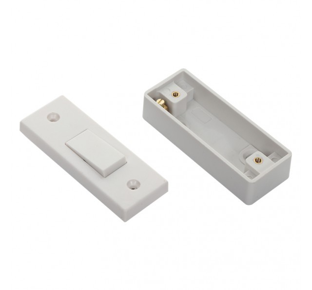Placa Armada Con 1 Interruptor De Escalera, 120 V~ - 250 V~, 10 A, Curve, Blanco, IUSA - Tienda IUSA