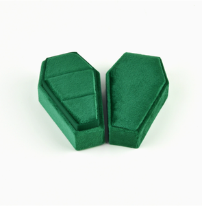 New Gothic Velvet Halloween Coffin Ring <b>Box</b> Jewelry Storage <b>Box</b> for <b>Earring</b> Necklace <b>Gift</b> Packaging - Product Image 4