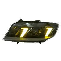 Feux avant SJC Auto V3 jaunes/blancs/ambre style Snake Eye pour BMW Série 3 E90 E91 05-12, lampes frontales tricolores, plug and play