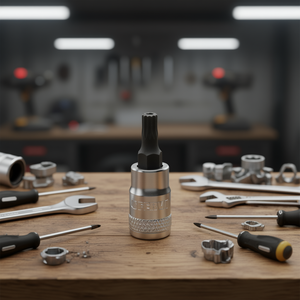 ซ็อกเก็ตเกรดอุตสาหกรรมเคลือบโครเมียมเฟอร์วีพร้อมอะแดปเตอร์หัวบิตหกเหลี่ยมขนาด 1/4 นิ้ว สำหรับงานยึดติดที่ต้องการความแม่นยำ - Product Image 3