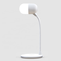 Lampe de chargeur sans fil moderne en ABS avec commande tactile LED, haut-parleur, fonctions intelligentes, lumière blanc chaud 3500K, certifiée CE, 20000 heures d'autonomie