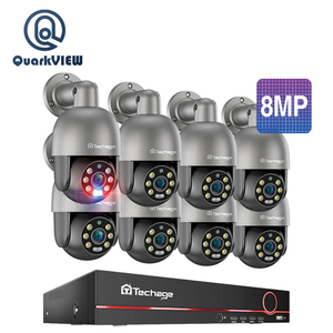 Kit de Cámara CCTV POE PTZ Quarkview <span class=keywords><strong>ICsee</strong></span> 8CH 8MP, Kit NVR H.265, Sistema de Cámara de Seguridad POE PTZ 4K con Seguimiento Automático y Doble Lente - Product Image 1