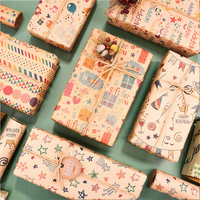 Cadeaux personnalisés pour anniversaire et Noël, papier kraft écologique, résistant à l'humidité, emballage cadeau réutilisable en rouleau