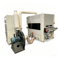 Machine de polissage et de finition à bande large pour le chanfreinage, l'ébavurage et le lustrage des pièces métalliques, avec moteur 11kW