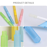 Conteneur cosmétique pour huile à lèvres et gloss à lèvres en PETG recyclable avec logo personnalisé, capacité de 1,5 à 20 ml, bouchon à vis, impression sérigraphique, couleur personnalisée