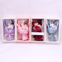 Romantische Rozenzeep Bloemstuk Cadeaubox Hete Valentijnsdag Decoratieve Zeepbloemen