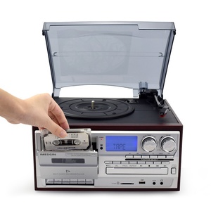 Giradischi Vintage per Vinili BT con Lettore CD Cassette USB e Radio FM/AM Retro Multifunzione per la Riproduzione di Musica Classica e Moderna - Product Image 3