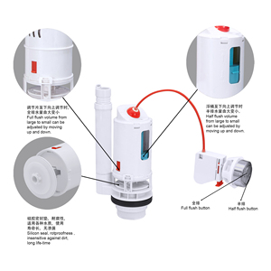 T0219 easyfit Deluxe <span class=keywords><strong>dual</strong></span>-tuôn ra Kit cho nhà vệ sinh <span class=keywords><strong>push</strong></span> <span class=keywords><strong>button</strong></span> với không có Tank loại bỏ ABS & PP chất liệu cho phòng tắm sử dụng - Product Image 3