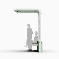 Borne d'attente pour bus homologuée CE avec chaise d'attente et panneau lumineux urbain