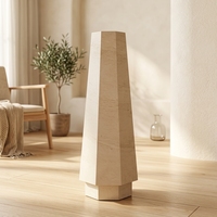 Ensemble de socle de table basse en résine de marbre naturel et de pierre calcaire, couleur crème, pour usage hôtelier, taille personnalisée, résistant à l'eau