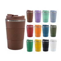 Thermos isotherme en acier inoxydable SUS304 de 380 ml, avec logo personnalisé, écologique, nouveauté, pour la rentrée scolaire, tasse à café réutilisable pour eau bouillante