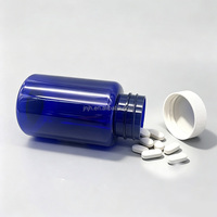 Bouteilles de médicaments en plastique PET de couleur personnalisée avec bouchon à vis, flacons pour compléments vitaminiques, petits flacons pour pilules avec impression sérigraphique