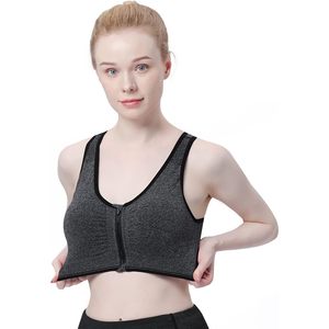 เสื้อชั้นในกีฬาผู้หญิงแบบมีซิปด้านหน้าไร้โครง รุ่น Racerback สำหรับโยคะและออกกำลังกาย ระบายอากาศได้ดี ผลิตจากผ้าสแปนเด็กซ์และโพลีเอสเตอร์ แพ็ค 3 ชิ้น - Product Image 4