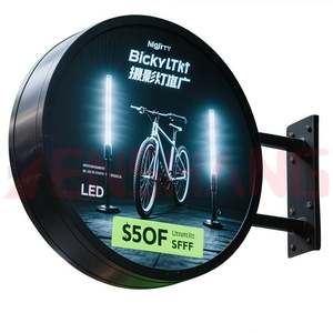 Duy nhất đôi hai mặt LED hộp Đèn vòng Màn hình LED hiển thị 3D trong nhà ngoài trời kinh doanh biển quảng cáo biển quảng cáo bảng hiệu - Product Image 1