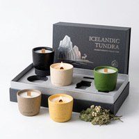 Coffret cadeau de bougies aromatiques Tundra Islandaise, mèche en bois, cire de soja, fait main, décoration d'intérieur, cadeau d'anniversaire