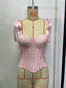 Chuangerm Spot 2026 Saint-Valentin – Crop top rouge <span class=keywords><strong>sexy</strong></span> avec armatures et rembourrage, style Y2K, corset tendance pour <span class=keywords><strong>femme</strong></span> - Product Image 5