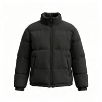 Veste matelassée d'hiver homme à col montant, coupe‑vent, logo OEM personnalisé, couleur et taille personnalisables pour travail