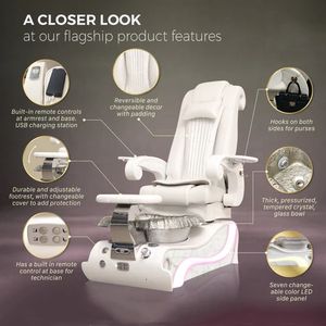 Silla de pedicura de salón de spa de pies de hidromasaje eléctrica personalizada más vendida silla de masaje de <span class=keywords><strong>uñas</strong></span> de pies reclinable para la venta - Product Image 2