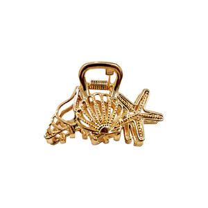 Accessori per capelli estivi in stile europeo vendita calda squisita piccola conchiglia di stelle marine in metallo clip per capelli in lega - Product Image 5