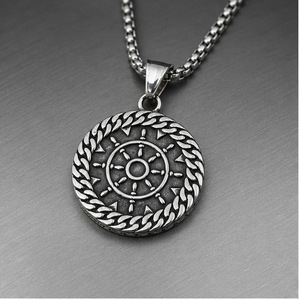 Yunnique – collier avec pendentif ancre en acier inoxydable pour hommes, chaîne au design géométrique, bijoux, accessoire de mode - Product Image 2