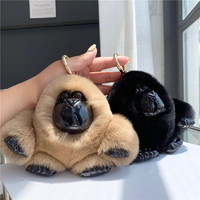 Grosir Gantungan Kunci Bulu Kelinci Asli 100% Lucu, Gantungan Kunci Mobil King Kong Gorilla, Liontin Tas, Gantungan Kunci Boneka, Perhiasan Hadiah