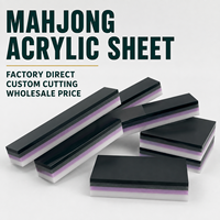 Plaque acrylique GORLDE pour Mahjong, couleur personnalisée, panneau en PMMA Plexiglas pour découpe laser, tuiles de Mahjong, artisanat et accessoires de jeu