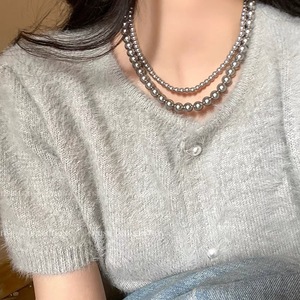 Pearl Necklace Round Ball Shape Everyday Wear Women's Jewelry Simple Versatile Design Jinhua Origin - Product Image 2