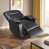 Fauteuil inclinable marron pour salon, fauteuil individuel rembourré, rembourrage en mousse, structure en métal, mobilier de maison