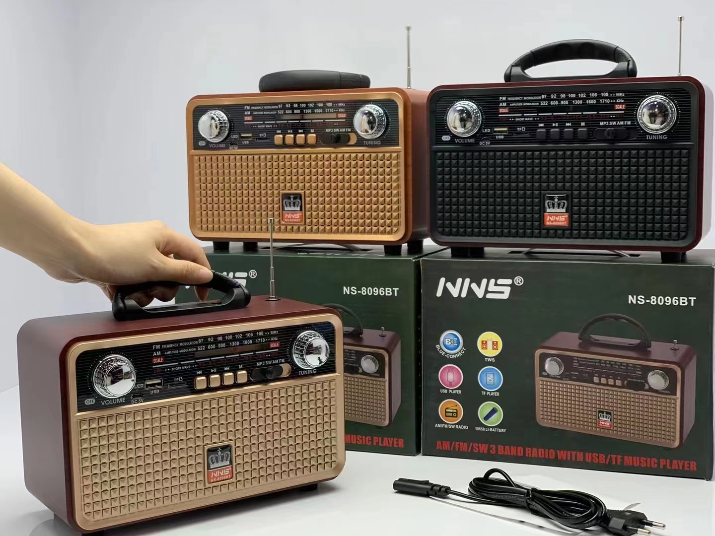 NNS Retro Xyloid Blue Tooth Speaker - Wireless Mini Radio