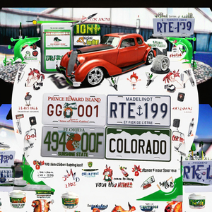 Plaque en métal aluminium américaine personnalisée avec logo en relief, plaque d'immatriculation de voiture, souvenir touristique, artisanat décoratif - Product Image 3