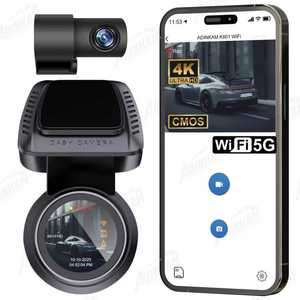 ADINKAM Innovativo Mini Registratore di Guida per Auto con Doppia Telecamera, Anteriore 4K + Posteriore 1080P, Lente a 6 Vetri, Schermo IPS, Visione Notturna - Product Image 1