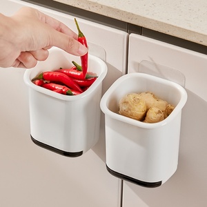 Boîtes à épices murales en plastique, direct usine, avec plateau et outils de rangement, panier suspendu pour porte d'armoire, boîte à assaisonnements - Product Image 1
