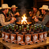 Protège-canettes isothermes en néoprène pour canettes de 12 oz, style bottes de cowboy, imperméables, pour fêtes