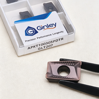 Plaquettes de fraisage en carbure de tungstène APKT100305/08PDTR APKT160404/08PDTR pour usinage CNC de l'acier inoxydable