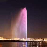 Boquilla de Fuente Musical de Alta Presión Grand Jet, Altura de Agua de 50m - 150m para Lagos y Paisajes Urbanos