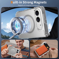 JOYPORODO C037 Coque de téléphone transparente magnétique anti-jaunissement, fine et résistante aux chocs, pour iPhone Duo, livraison rapide, vente en gros