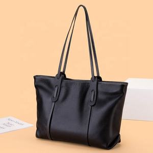 Borsa <span class=keywords><strong>Tote</strong></span> in Vera <span class=keywords><strong>Pelle</strong></span> <span class=keywords><strong>Nera</strong></span> per Donna, Personalizzabile, Grande Capacità, Borsa a Spalla per lo Shopping, Borsa da Lavoro in <span class=keywords><strong>Pelle</strong></span> Morbida - Product Image 2