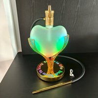 Ensemble Chicha de Haute Qualité en Alliage d'Aluminium, Style Tendance, avec Télécommande LED, Accessoires pour Narguilé, pour Bar à Chicha et Lounge Fumeurs