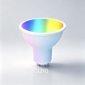 Bombilla LED Inteligente RGBW CCTRGB Compatible con Alexa y Google Assistant, GU10 AC230V 5W, Regulable por Controlador, de Plástico, Venta Directa de Fábrica - Product Image 1