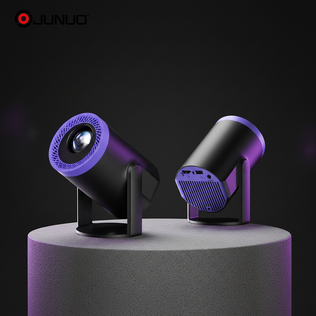 JUNUO TURN1 Pocket Projector 720P Smart Android 14 Wifi 6 Proyector for Home Theater Education Mini Projector