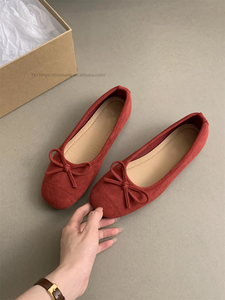 Wholesale Women's Flat <b>Shoes</b> - Vintage Bow Square Toe Ballet Flats Shiny Patent Leather Casual - Product Image 6