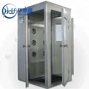 Stainless Steel Air Shower for Clean Room Customize Single Person Cleanroom Air Shower Corner