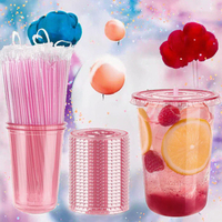Gobelets en plastique PET Kailiou 12OZ 16OZ, couleur personnalisable, gobelets jetables pour boissons froides avec couvercles pour café, restaurant