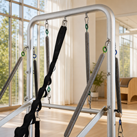 Machine de Pilates Reformer Professionnelle Haut de Gamme avec Plateforme à Ressorts et Système de Poulies à Cordon Réglable Marque QT pour Studio de Pilates
