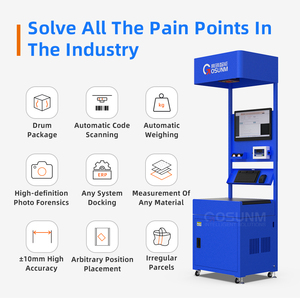 Machine de dimensionnement, de pesage, de numérisation, de capture photo et de tri DWS-SDS2 statique, avec bande transporteuse en caoutchouc réglable, 3000 pièces/heure, neuve - Product Image 5