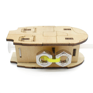 Kit de modelo de submarino de madera para niños, experimento científico, juguete educativo DIY, 7-9 años, montaje manual, sin batería, forma de animal - Product Image 4